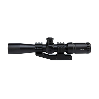 2-7x32E Compact Tactical Hunting Scope with Red/Green/Blue 24 Mil Dot Reticle