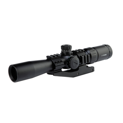 2-7x32E Compact Tactical Hunting Scope with Red/Green/Blue 24 Mil Dot Reticle