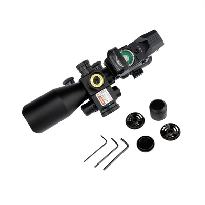  2.5-10x40 with Red Laser and Red Dot Sight Illuminated Tactical Hunting Scope