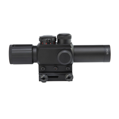 4X25 Tactical Hunting Scope Illuminated Red Dot Sight With Green Laser