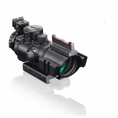 4x32 R/G/B 3 Colors Illuminted Glass Reticle Prism Scope With Decorative Fiber