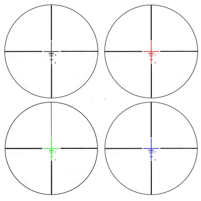 4x32 R/G/B 3 Colors Illuminted Glass Reticle Prism Scope With Decorative Fiber