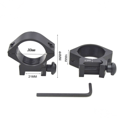 Aluminum Alloy 30mm Picatinny Rail Mounts For Scopes Black Matte