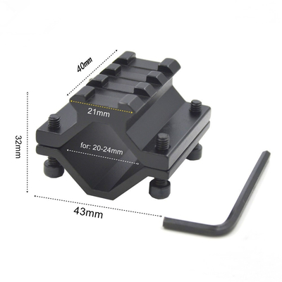 24mm Universal Barrel Mount 78g Weaver Base Mounts With 21MM Rail